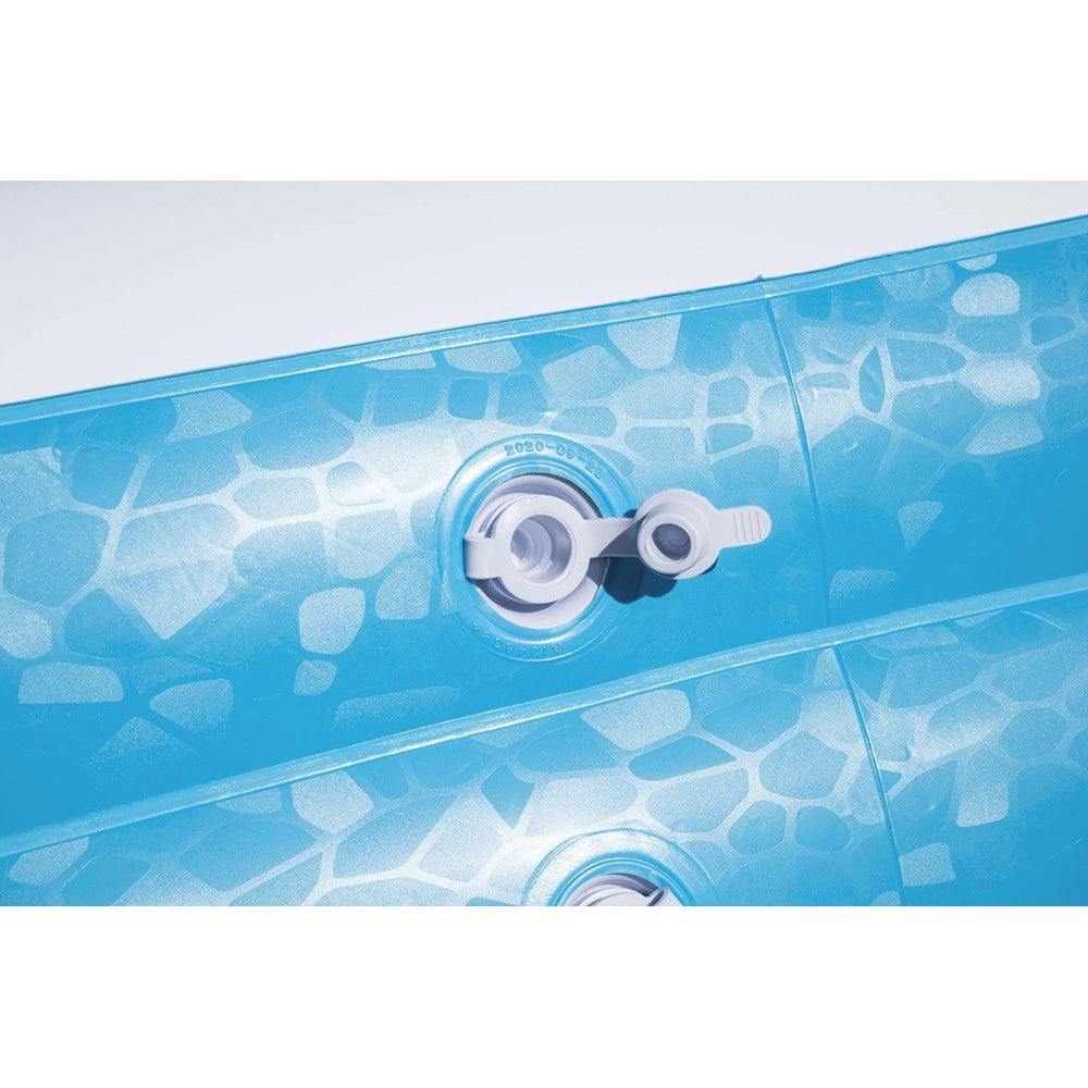 Trade Shop - Piscina Gonfiabile Rettangolare 305 X 183 X 56 Cm Giardino A 3 Anelli Family 54009 -