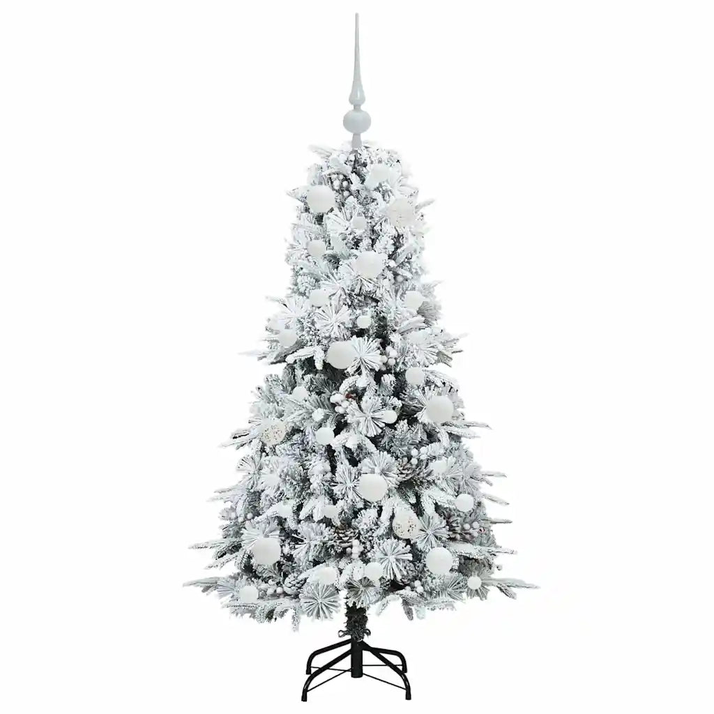 Albero di Natale | Decorazioni natalizie Artificiale con Rami Pieghevoli Bianco 120 cm