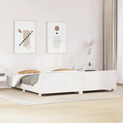 Giroletto senza Materasso Bianco 200x200 cm Legno Massello Pino 3302271