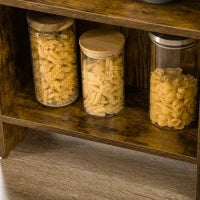 Bancone Bar Pieghevole Stile Industriale con Scaffale a 3 Ripiani, 120x76x91.4cm