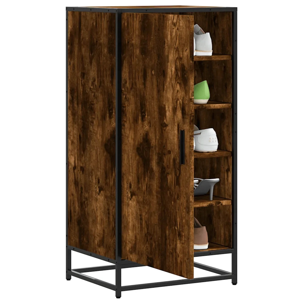 Scarpiera | Mobile per scarpe Rovere Fumo 48x38x97,5 cm in Legno Multistrato