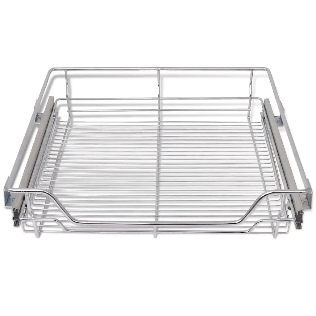 Cestelli a Rete Scorrevoli 2 pz Argento 600 mm