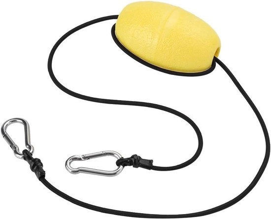 Cavo di sicurezza per kayak in acciaio con clip e boa in EVA - corda in nylon