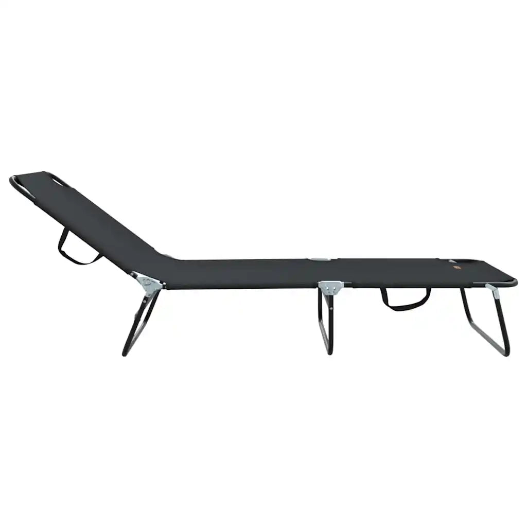 Lettino prendisole pieghevole 2 pcs Nero 188 x 57 x 86,5 cm 42003147