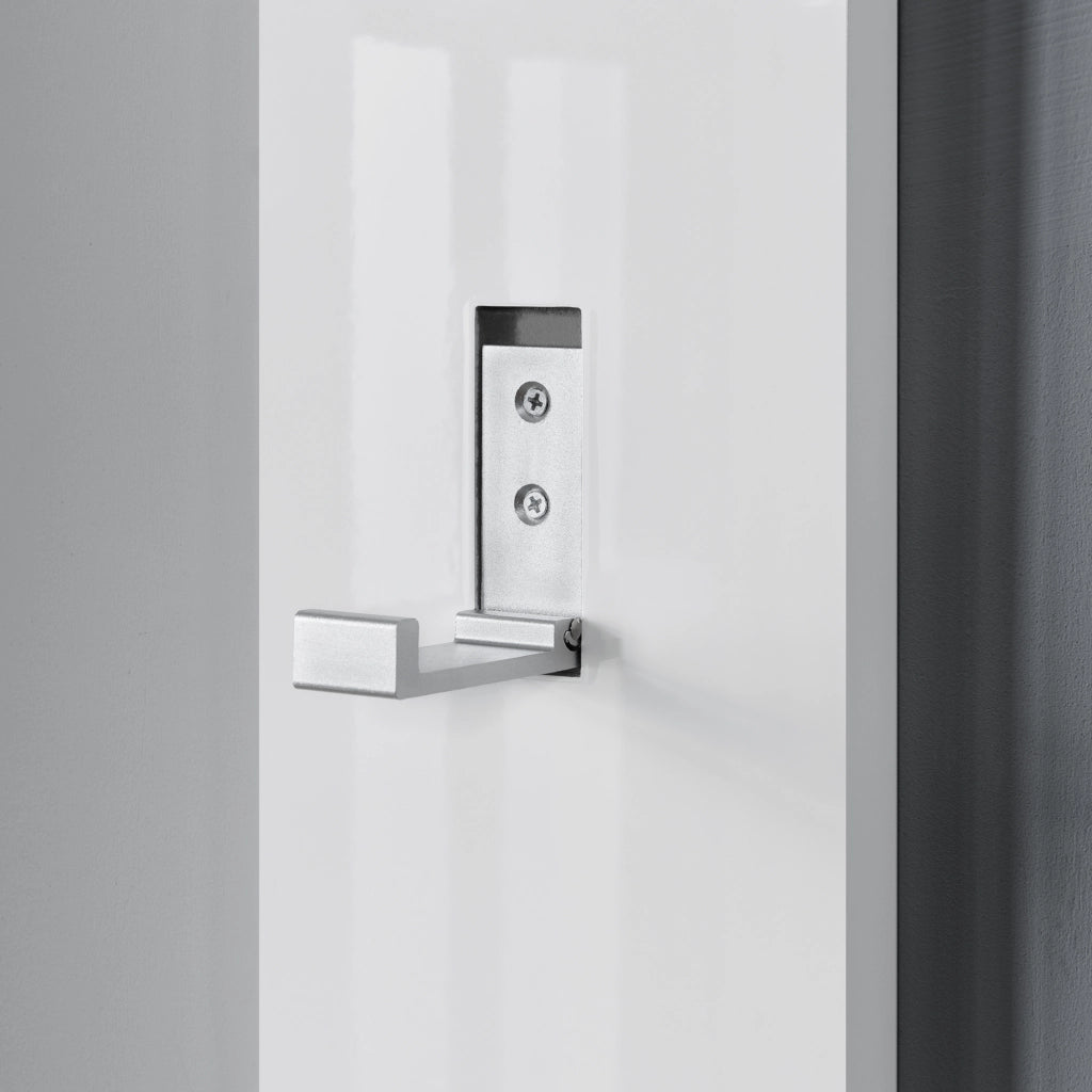 Appendiabiti da Parete Hansnes con 3 Ganci Pieghevoli 165 x 15 x 2,5 cm - Bianco [en.casa]