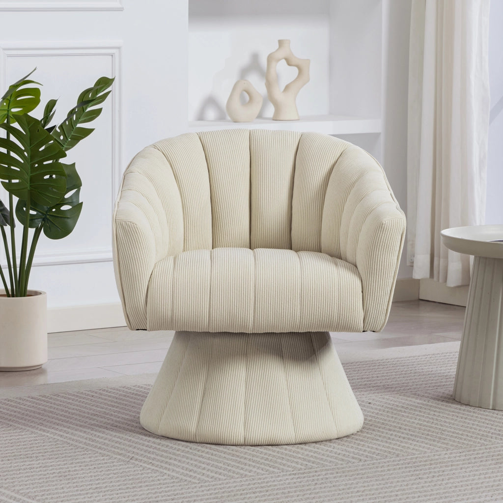 Sedia Girevole Ergonomica con Braccioli ¨C Xylo ¨C Beige, Design Moderno