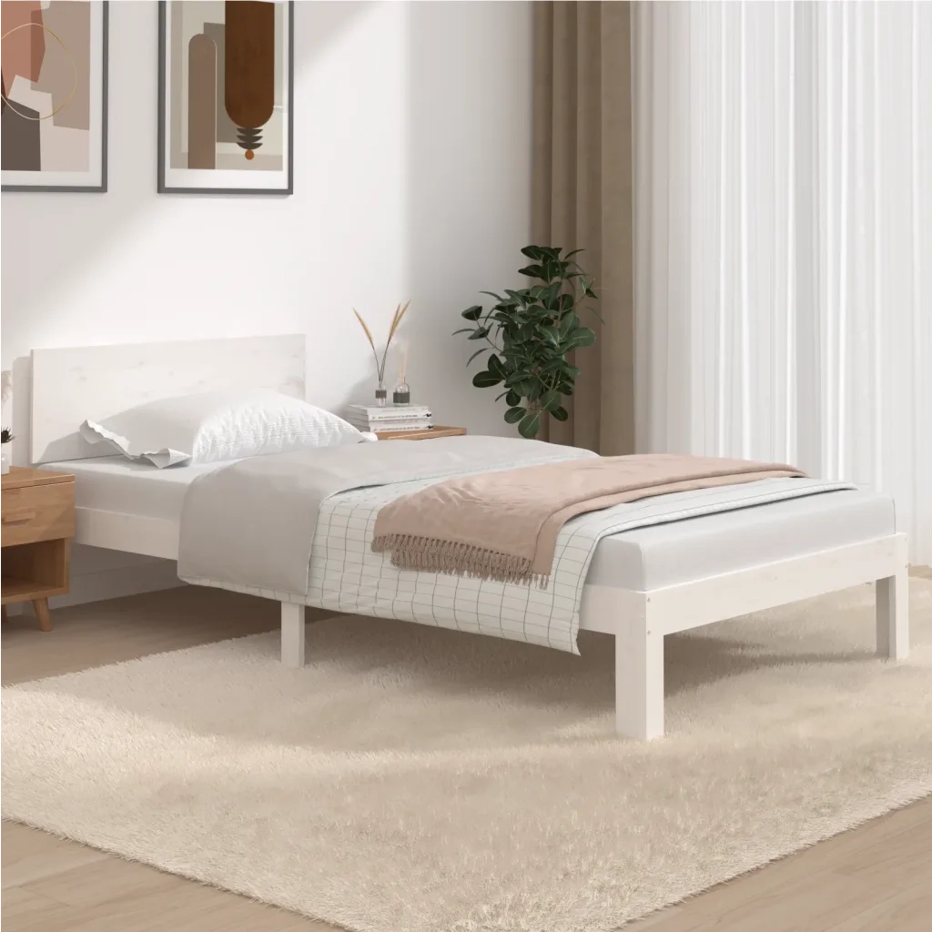 Giroletto Bianco in Legno Massello di Pino 100x200 cm 810486