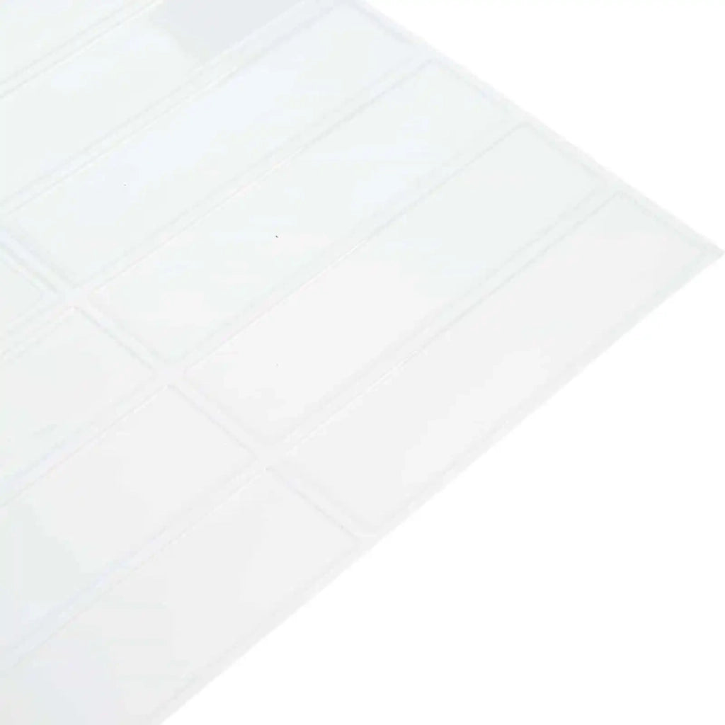 Piastrella Rettangolare 10 pcs Bianco 29 x 23 x 0,08 cm