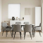 Sedie da pranzo 6 pcs Velluto (V) Grigio Chiaro 3428175