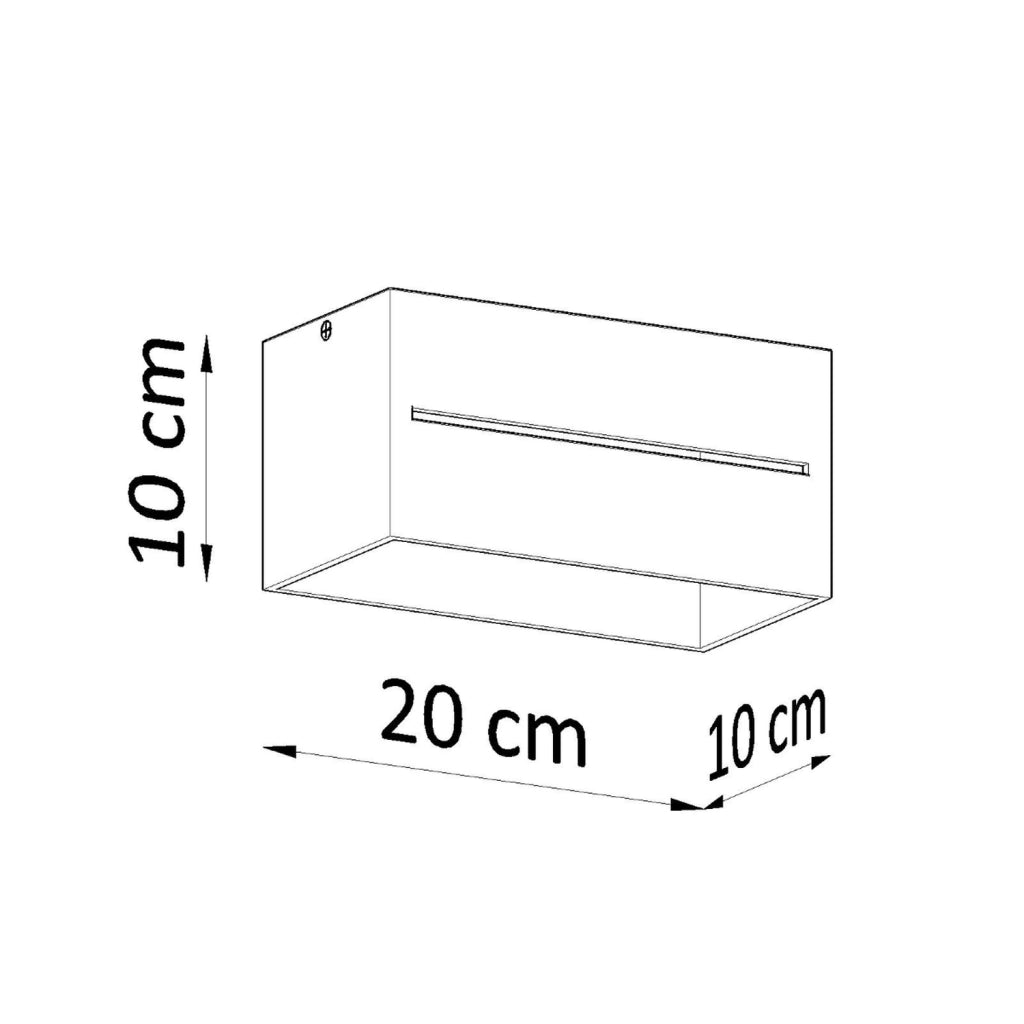 Spot soffitto rettangolare nero 2xG9 2x8W LUPINO PureLume