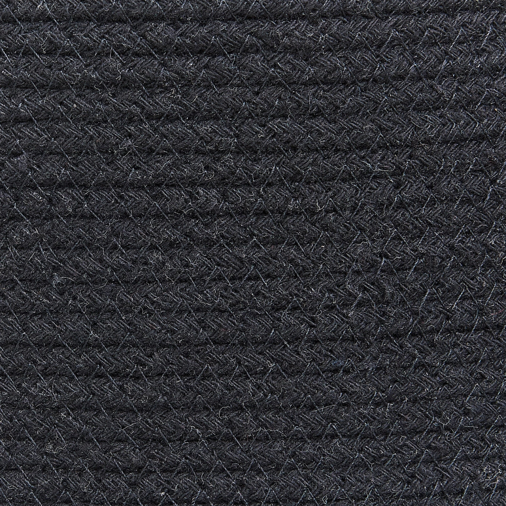 Set di 2 cestini in tessuto di cotone nero con strisce con coperchio boho accessori per la conservazione