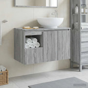 Set di mobili per il bagno 2 pz Sonoma grigio 3404090
