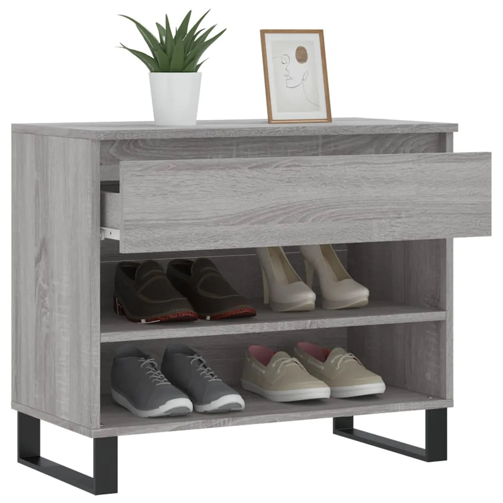 Scarpiera Grigio Sonoma 70x36x60 cm in Legno Multistrato
