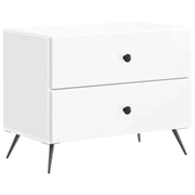Armadio da Notte con cassetto Bianco Lucido 62 x 34,5 x 47,5 cm 895469