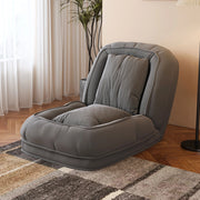 Divano letto ergonomico pieghevole con schienale regolabile a 5 posizioni e 2 cuscini, in tessuto grigio