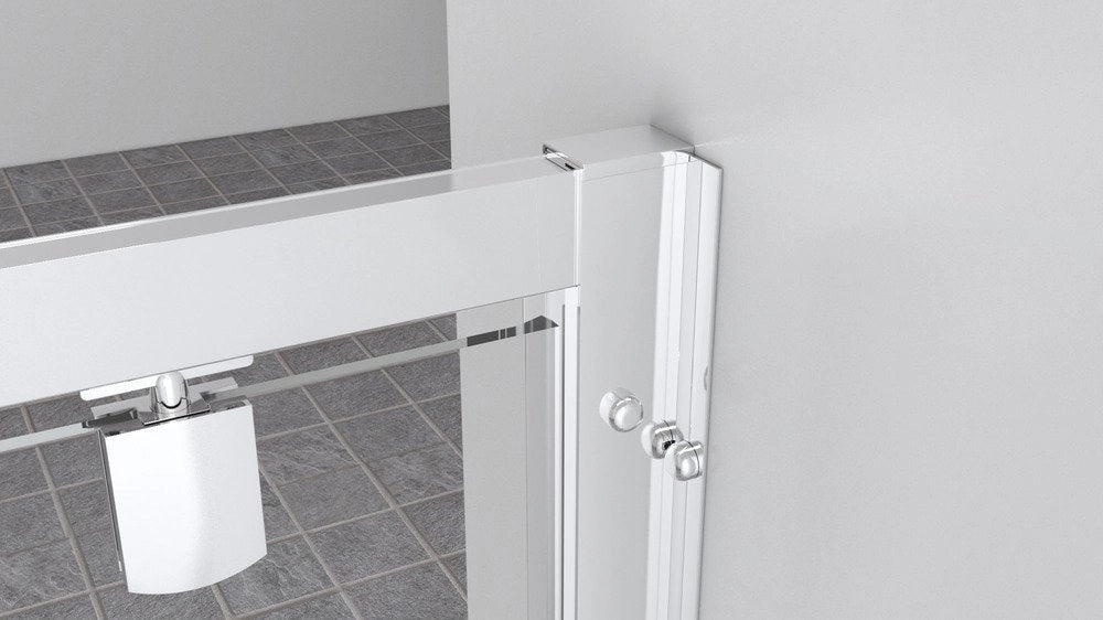 Box Doccia 2 lati 70x80 cm fisso + due battenti H195 cm IOLE Cromato