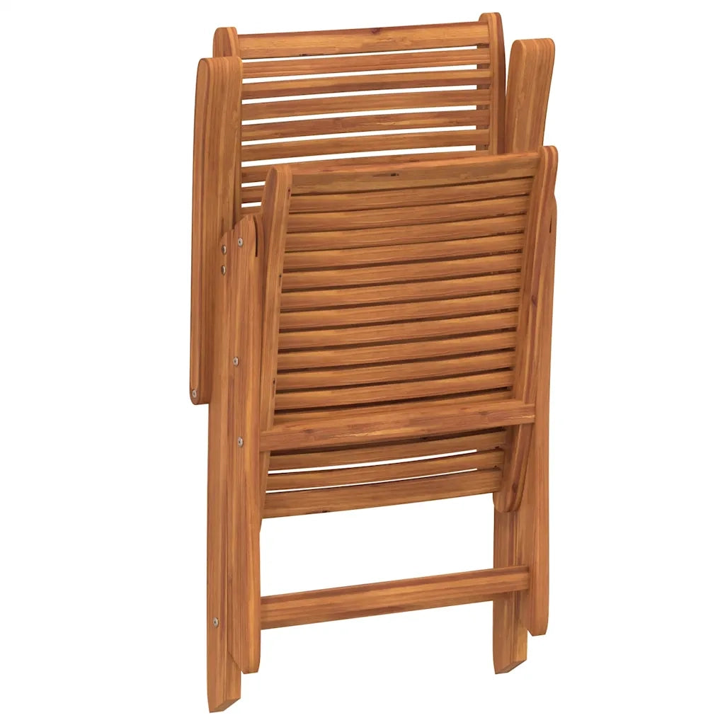 Sedie Giardino Pieghevoli Reclinabili 2pz Legno Massello Acacia