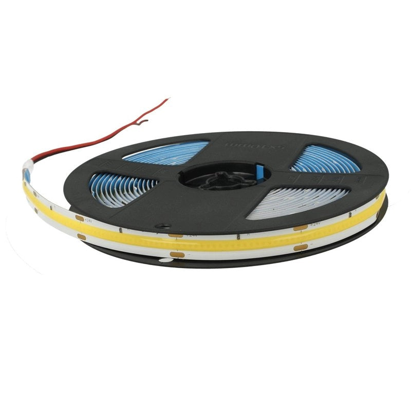 24V Bobina Striscia Striscia LED COB 14W/M 120LM/W 1700LM/M CRI 90 Bianco Caldo 3000K 5 Metri IP20 No Puntini