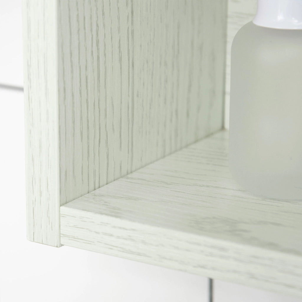 Armadietto a Specchio per Bagno con Ripiani Regolabili 3 Porte e Mensola 90x15x75 cm Bianco