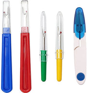 Naaigereedschap professionale 5-delig - Duurzaam manubrio - Inclusa custodia protettiva - Naaigoed - Naaigereedschap con snodo per fili - Naaigereedschap con manubrio resistente