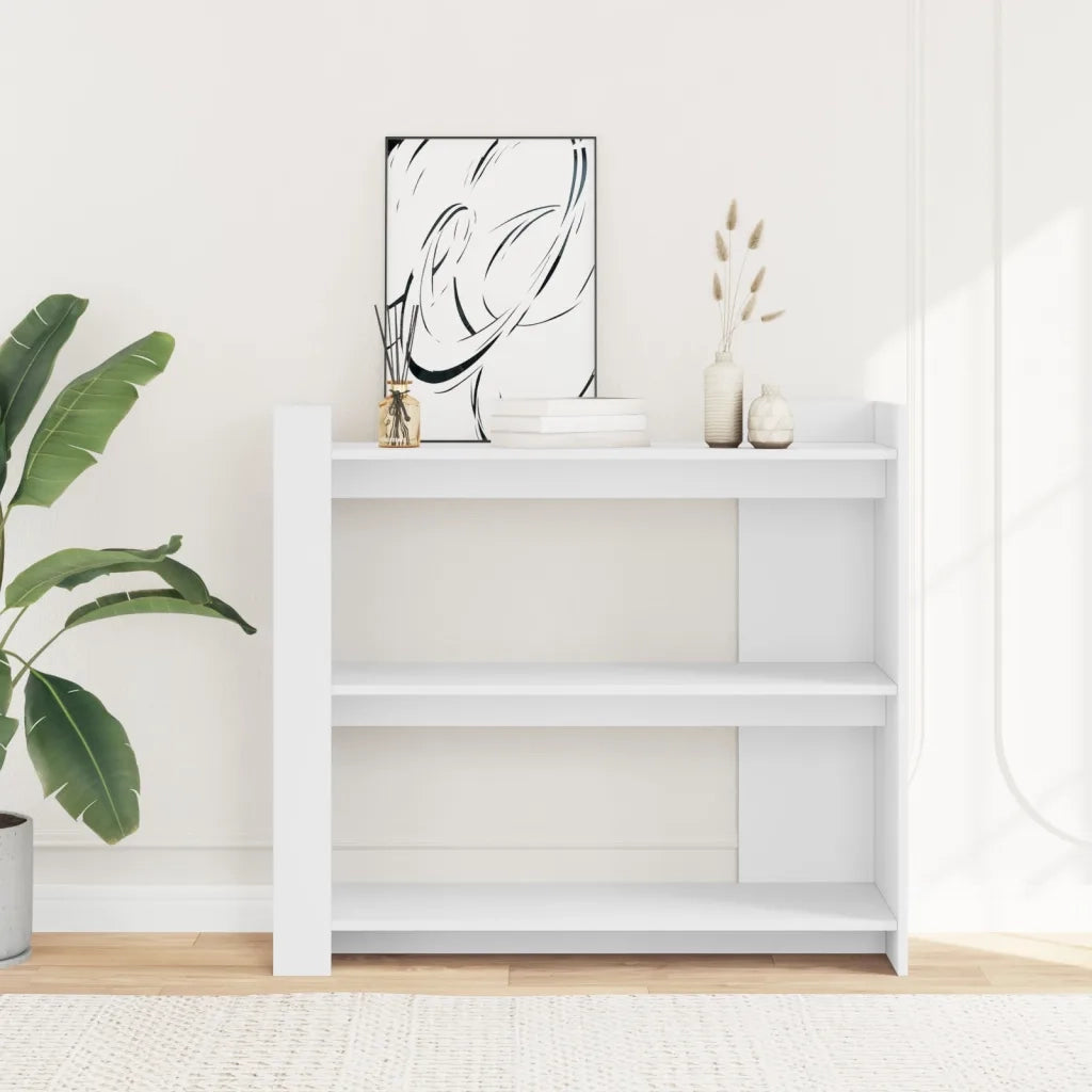 vidaXL Tavolino Consolle Bianco 100x35x90 cm in Legno Multistrato