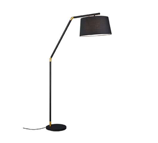 Piantana, metallo, nero e oro, H 175 cm, Tracy