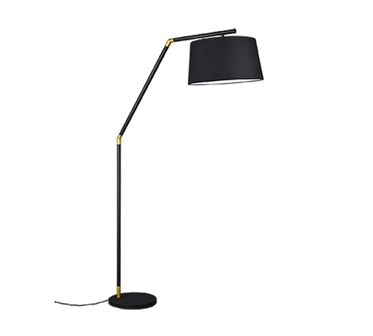 Piantana, metallo, nero e oro, H 175 cm, Tracy