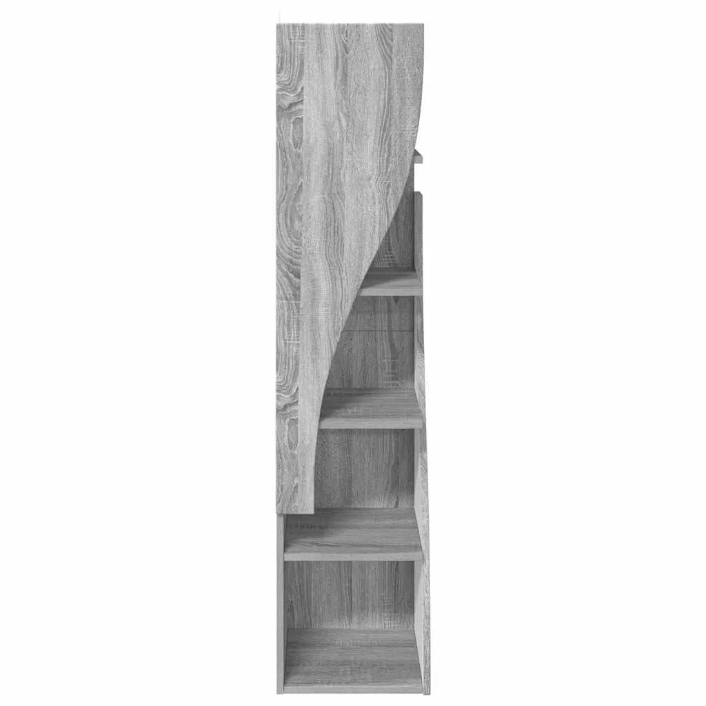 Mobile angolare Grigio Sonoma 32x32x140cm Legno multistrato 889881