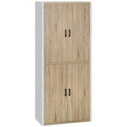 Armadio Cucina in Legno MDF con 4 Ripiani e 4 Porte ¨C zephmum ¨C 80x40x182 cm