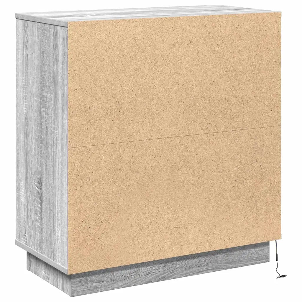 Credenza | Madia LED Grigio Sonoma 71 x 34,5 x 75 cm Legno multistrato