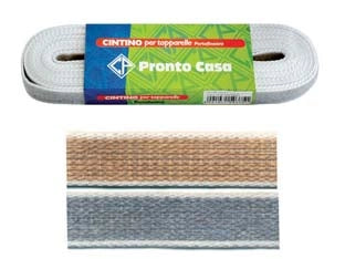 CINTINO COTONE AVANA E GRIGIO PER AVVOLGIBILI IN MATASSINE- - mt.7,5x mm.22h. in matassina gr.20 per metro - 12 matassa