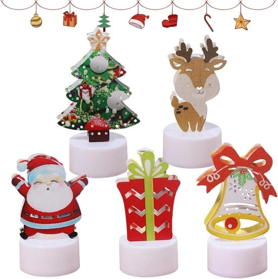 Nepkaarsen a batterie con effetto fiamma, tema natalizio, per esterni interni, decorazione di matrimonio, decorazione di Natale.