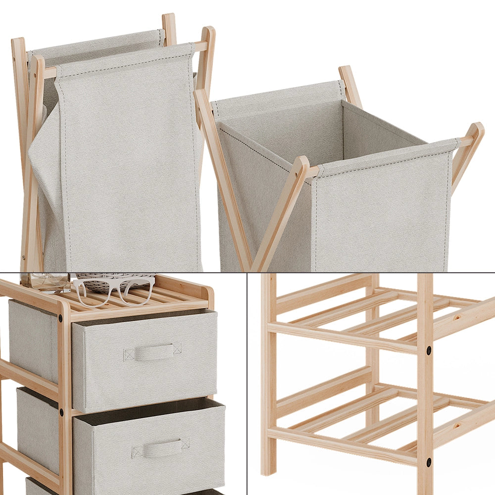 Vicco Set di mobili da bagno Beige 3 parti