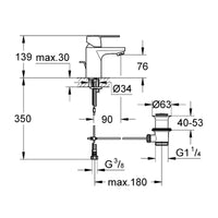 Miscelatore grohe per lavabo serie get cromato