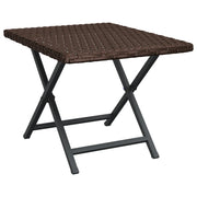 Tavolino da Giardino | Tavolo Pieghevole Marrone 45x35x32 cm in Polyrattan