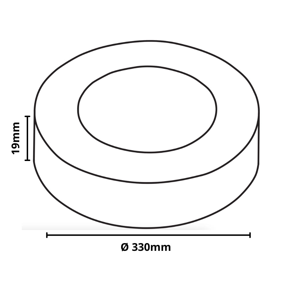Plafoniera led slim tonda optonica 2587 30w con cct regolabile