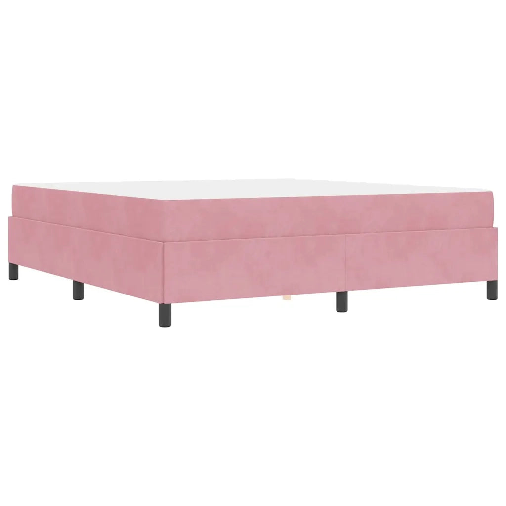 Struttura del letto con materasso Rosa 180 x 200 cm Tessuto 3399083