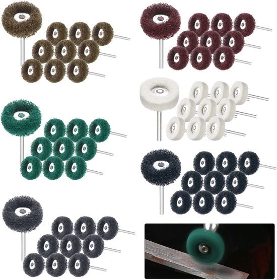 Set di dischi di abrasione 60 pezzi - Dischi abrasivi 125 mm - Accessori per attrezzi a rotazione - Dischi abrasivi - Adatto per legno/metallo - Confezione affidabile - Disco abrasivo