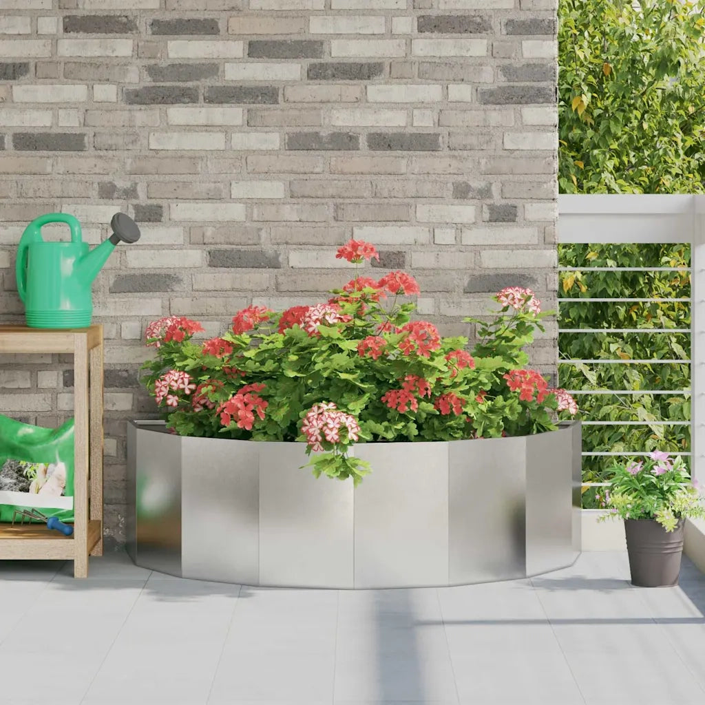 Fioriera-Vaso-Contenitore per Piante Argento 120 x 60 x 35 cm Acciaio inossidabile