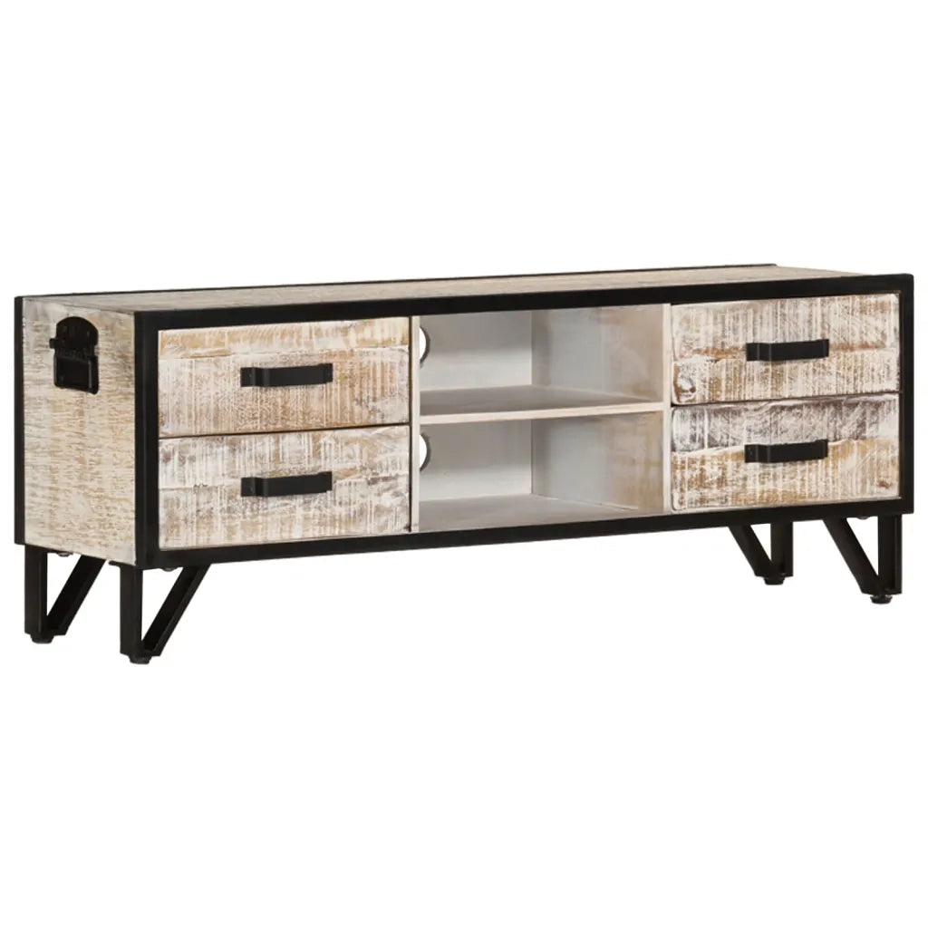 Mobile Porta TV 110x30x41 cm in Legno Massello di Acacia cod mxl 16838