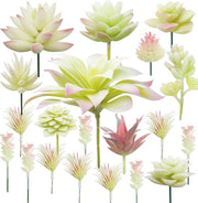 20 pezzi di piante artificiali cremo, piante artificiali di fiori, piante di interni, non impiantate, piante artificiali di fiori, piante artificiali incidentali per decorazione di interni giardino interno