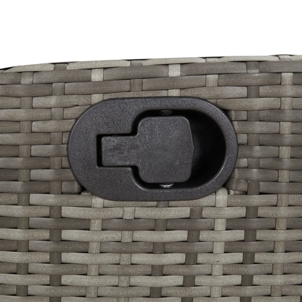 Set da Bistrò 3 pz con Cuscini Grigio in Polyrattan