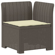 Divano da Giardino a 1 Posto con Cuscino Aspetto Rattan PP 8011828