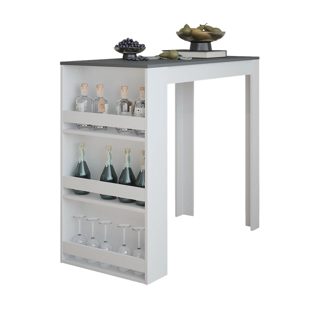 Vicco Tavolo da bar Antracite/bianco 57 x 117 cm