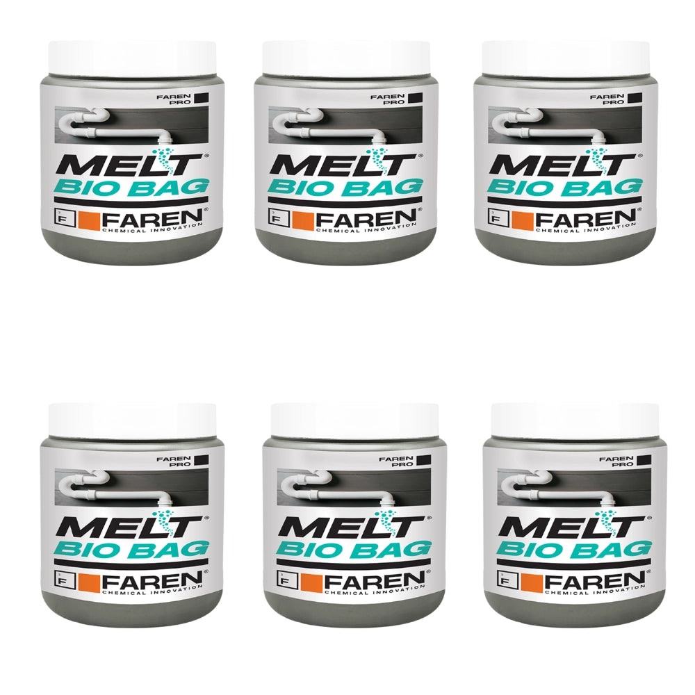 Faren melt bio bag trattamento per scarichi e fosse biologiche 300 gr. 6 pezzi