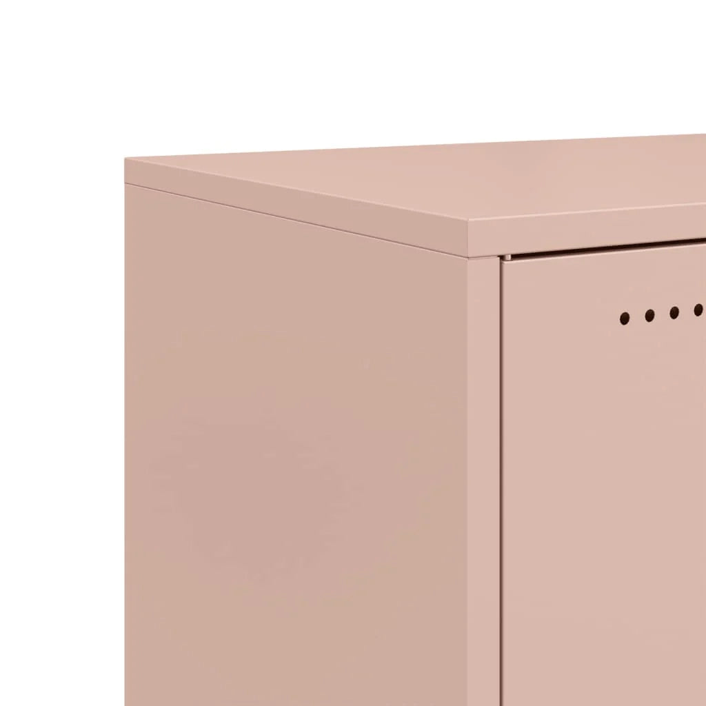 Credenza cassettiera armadio mobile contenitore organizer per cucina soggiorno salotto 68,5 x 39 x 72 cm acciaio rosa 02_0036212