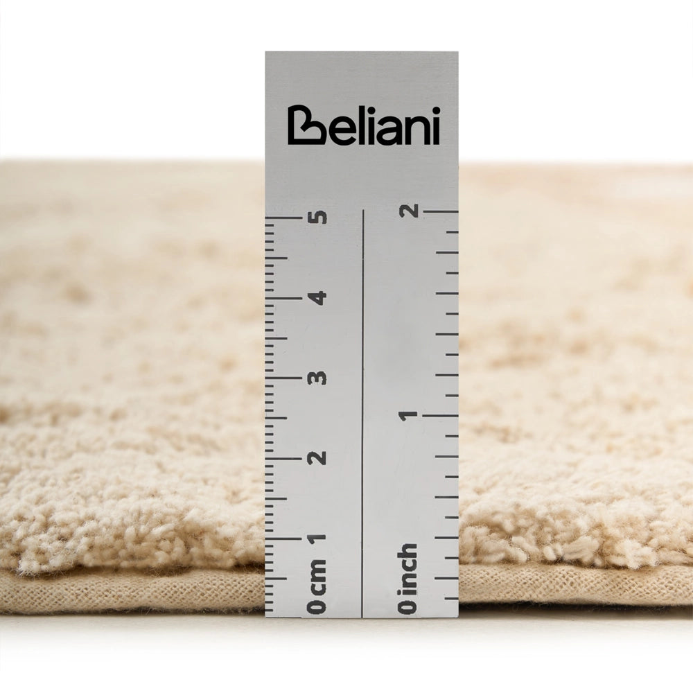 Tappeto per bambini beige in cotone tuftato a forma di pesce 80 x 120 cm