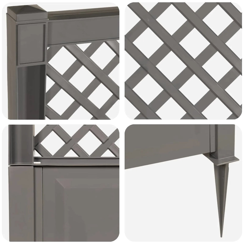 Trellis con Punta Grigio 99 x 6 x 165 cm PP CFW8772186
