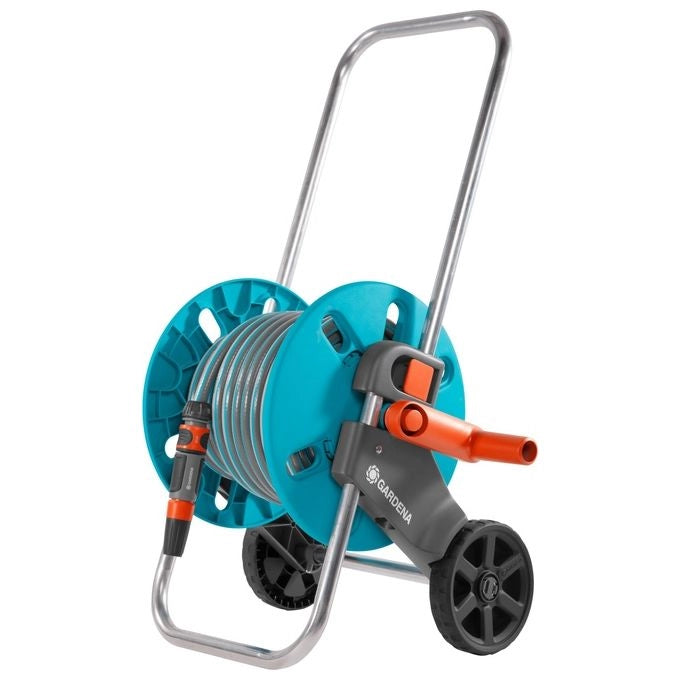 Gardena Carrello Avvolgi tubo CleverRoll S, Set con Tubo, Lancia e Raccordi