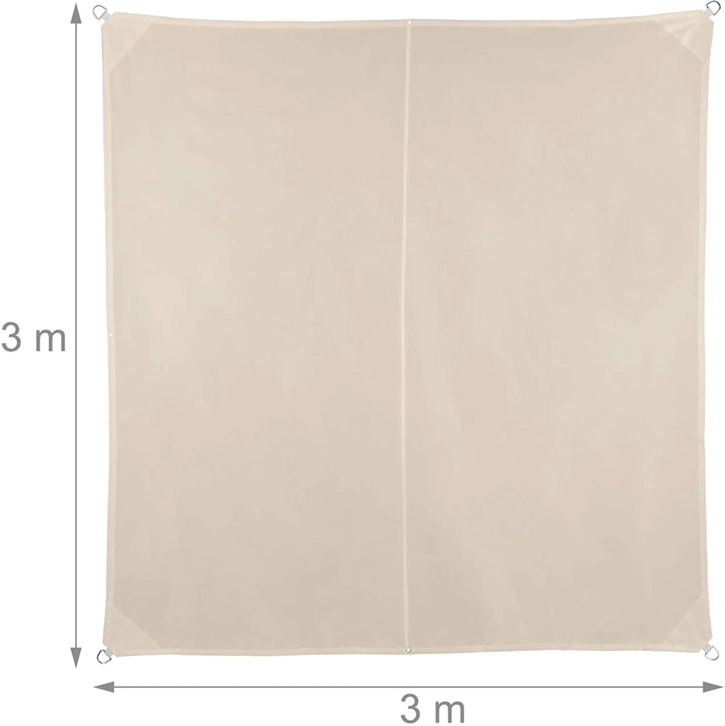 Vela ombreggiante quadrata 3 x 3 m beige 13_0002942_2